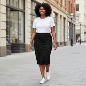 Black Midi Skirt Plus Size
New